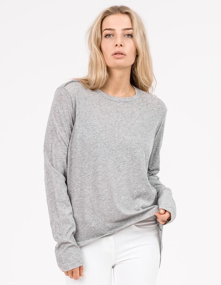 Seam L/S Tee With Tail - Image 2